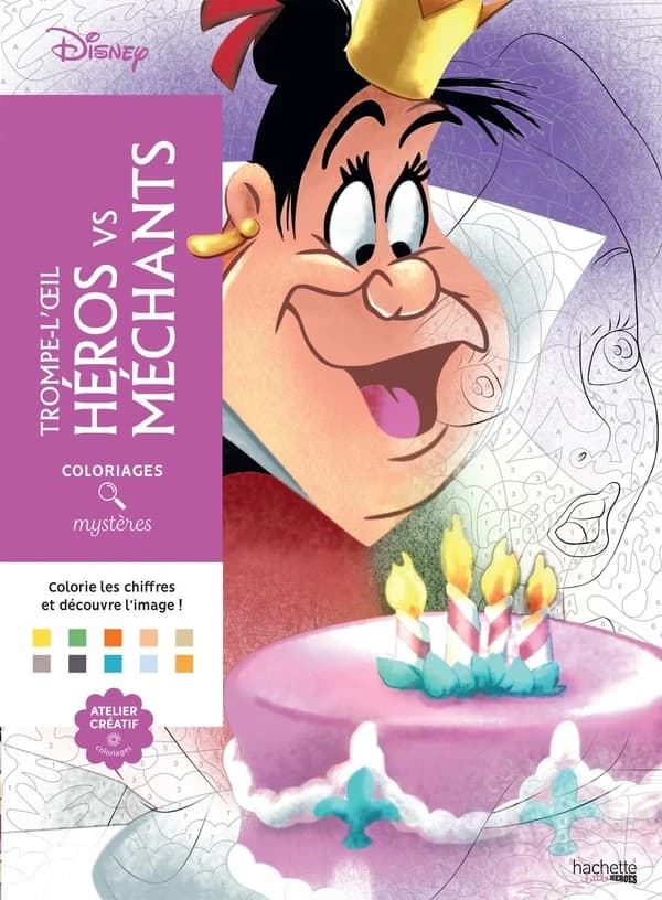 Coloriages muystères : tompe l'oeil : héros vs méchants : [Album à colorier]