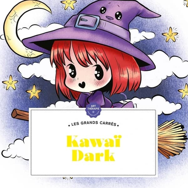 Kawai carré : Art-Thérapie - coloriages anti-stress : les grands carrés : [Album à colorier]