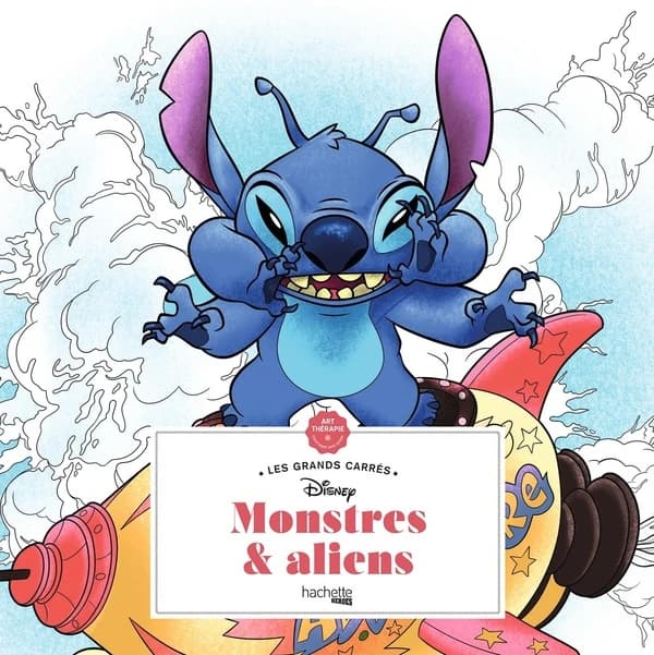 Monstres et aliens : les grands carrés - art thérapie - coloriages anti-stress : [Album à colorier]