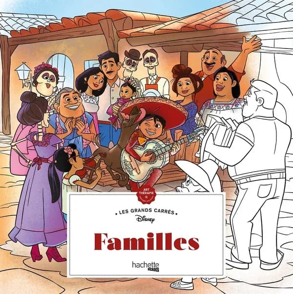 Familles : les grands carrés : Art thérapie anti-stress : [Album à colorier]