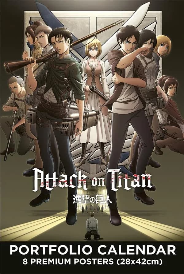 Calendrier Attaque des Titans : 8 posters détachables format 28x42