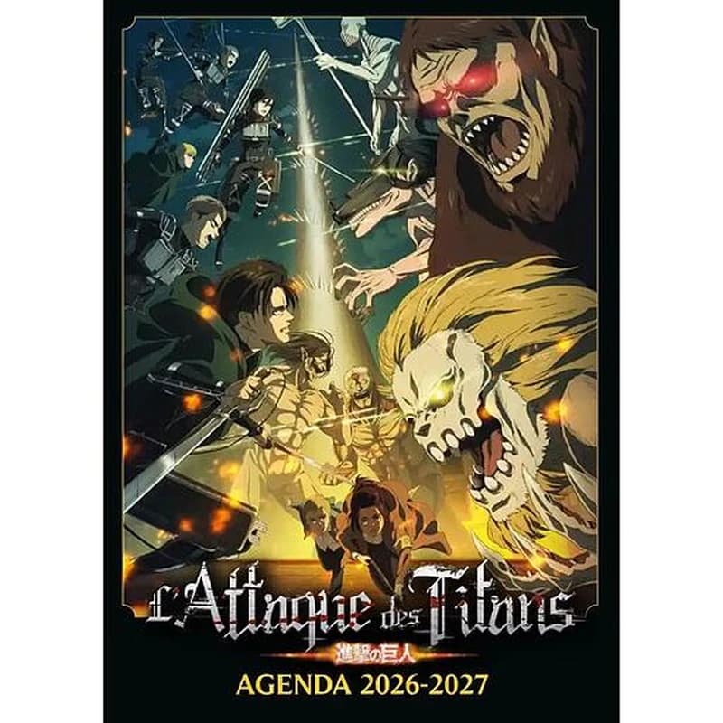 Agenda scolaire L'Attaque des Titans 2026 - 2027