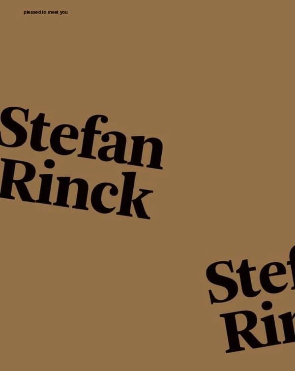Pleased to meet you n.9 : Stefan Rinck