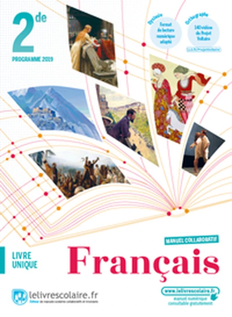 Français, 2de : programme 2019 : livre unique : manuel collaboratif