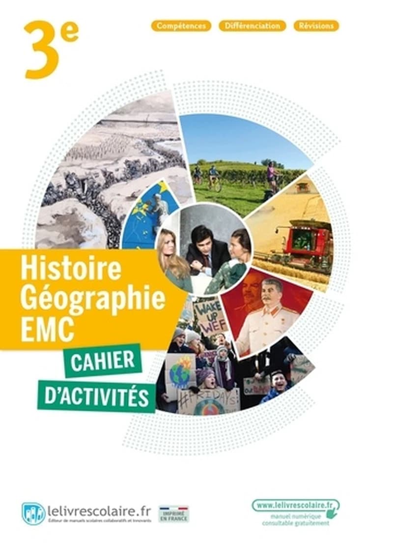 Histoire géographie EMC 3e : Cahier d'activités
