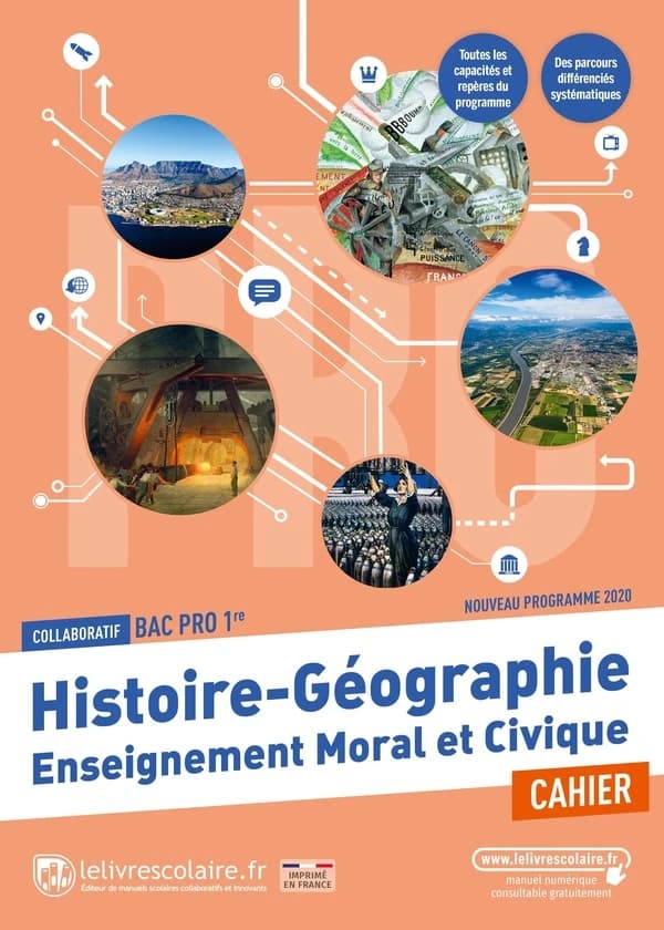 Histoire-géographie enseignement moral et civique : 1re bac pro : cahier d'activités (édition 2021)