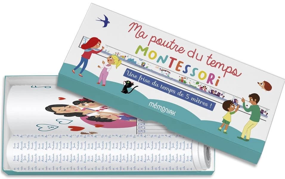 Ma poutre du temps Montessori : une frise du temps de 5 mètres ! : [Album de jeux et d activités pour enfants]