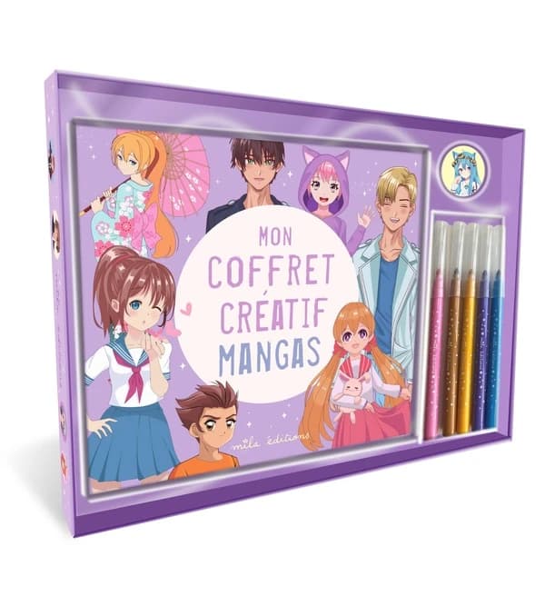Mon coffret créatif : [Album à colorier] : image fixe] : mangas
