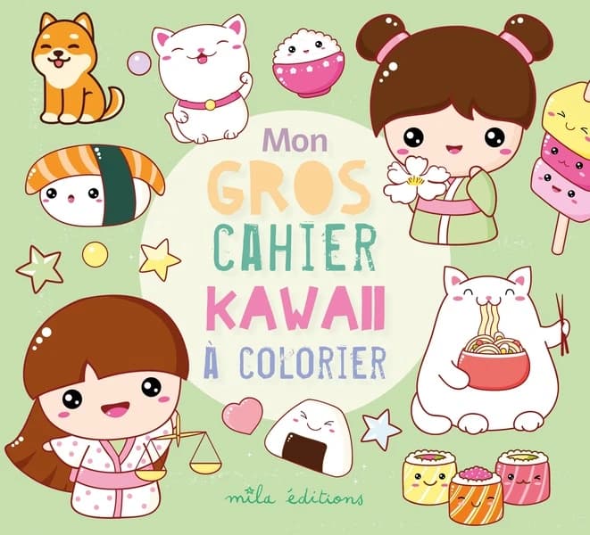 Mon gros cahier kawaii à colorier : [Album à colorier]