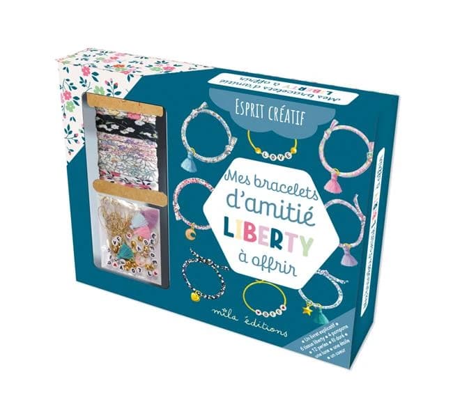 Mes bracelets d'amitié liberty à offrir : Des tissus fleuris, des accessoires et un livret