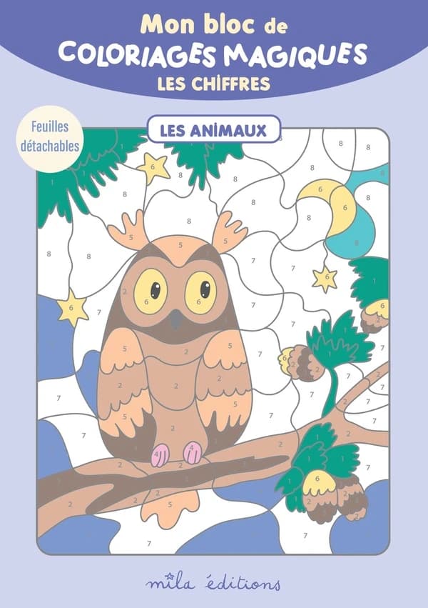Mon bloc de coloriages magiques : Les chiffres