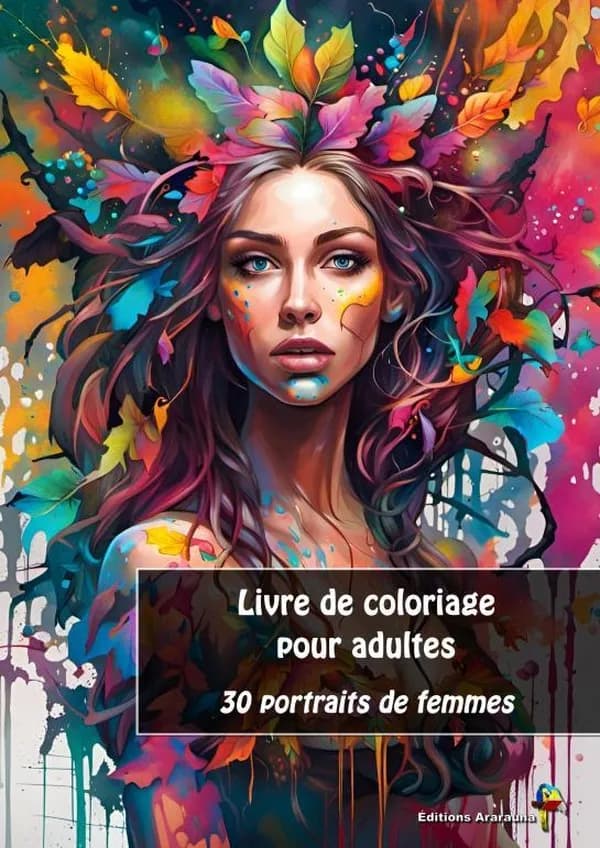 Livre de coloriage pour adultes : 30 portraits de femmes : [Album à colorier]