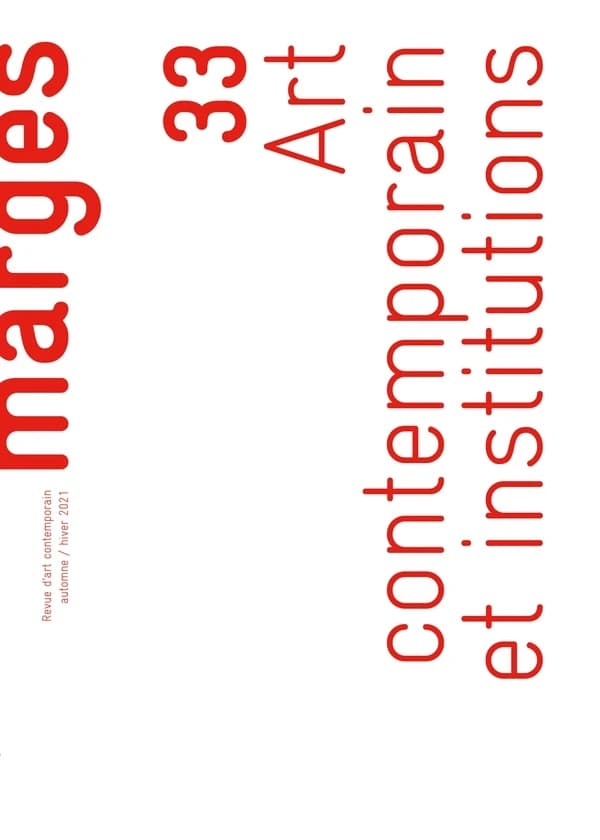Marges n.33 : art contemporain et institutions
