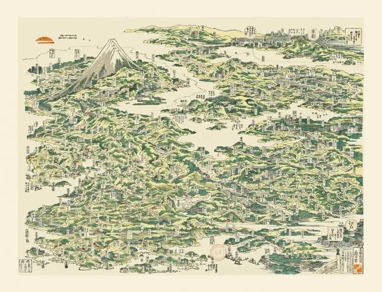 Carte - Lieux célèbres du Tokaido