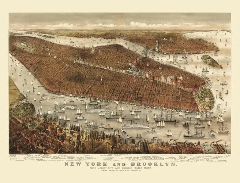 Carte - New-York et Brooklyn