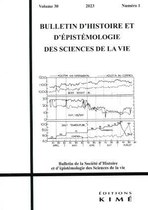 BULLETIN D'HISTOIRE ET D'EPISTEMOLOGIE DES SCIENCES DE LA VIE n.30