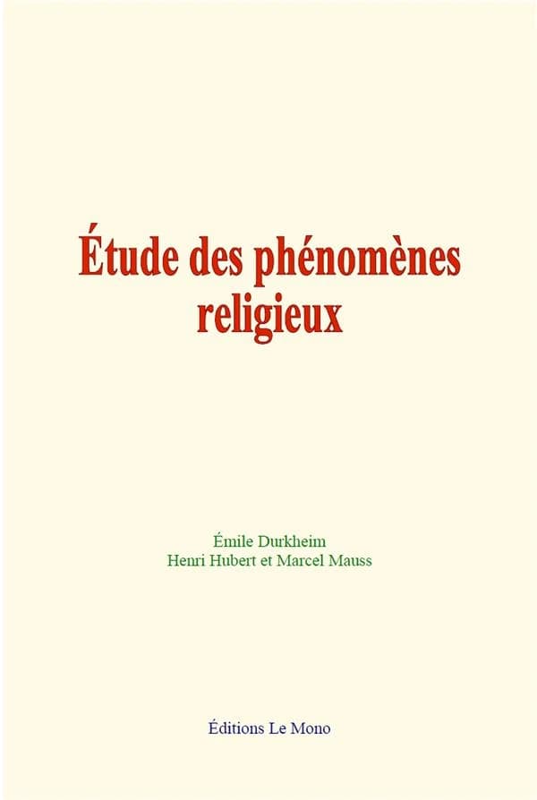 Etude des phenomenes religieux