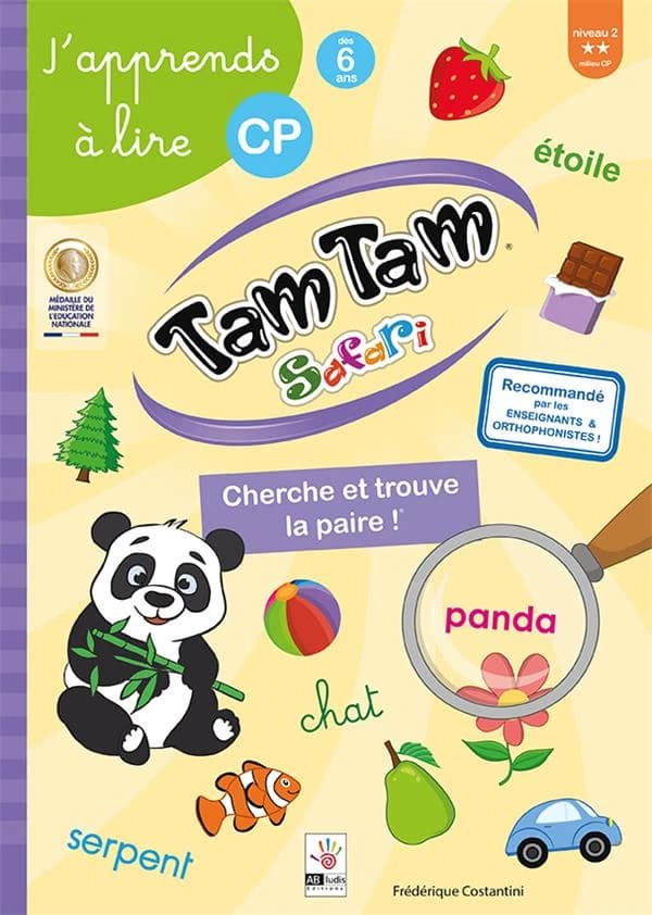 Tam Tam Safari : J'apprends à lire : Cherche et Trouve la paire ; CP niveau 2