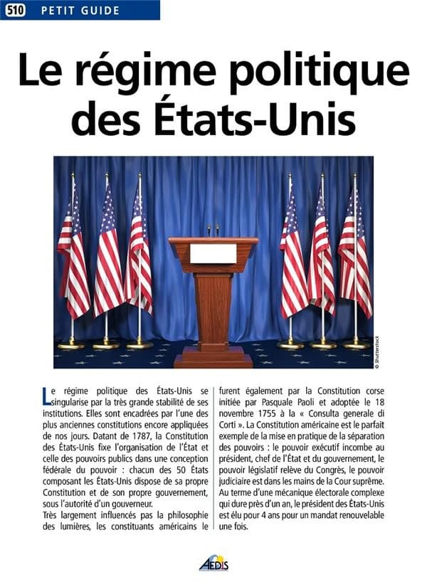 Le regime politique des etats-unis