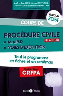 Cours de procédure civile et modes alternatifs de règlement des différends : tout le programme en fiches et en schémas (5e éd. 2024)