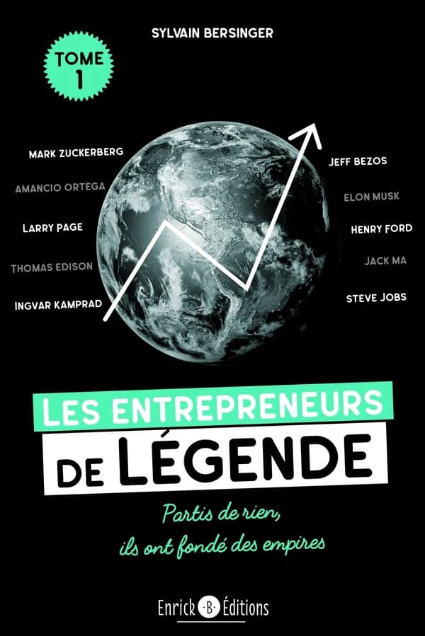 Les entrepreneurs de légende. Tome 1 : Mark Zuckerberg, Jeff Bezos, Amancio Ortega, Elon Musk, Larry Page, Henry Ford, Thomas Edison, Jack Ma, Ingvar Kamprad, Steve Jobs, Serguei Brin : partis de rien, ils ont fondé des empires (3e éd.) Sylvain Bersinger