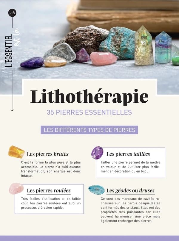 Les 50 pierres essentielles en lithothérapie