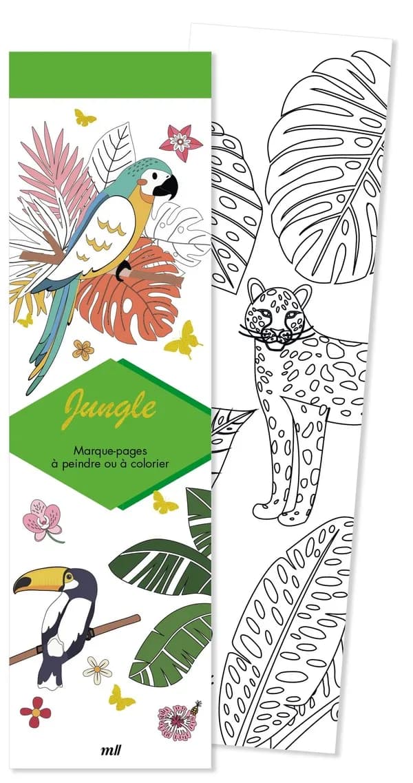 Marque-pages : jungle : 50 marque-pages à peindre ou à colorier