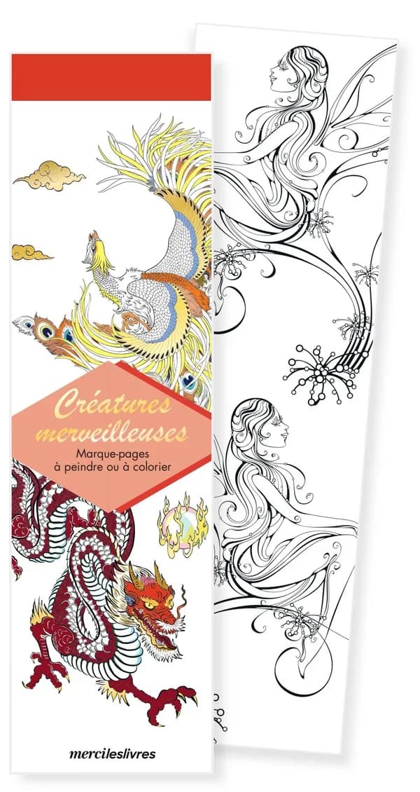 Marque-pages : Créatures merveilleuses : 50 marque-pages à peindre ou à colorier