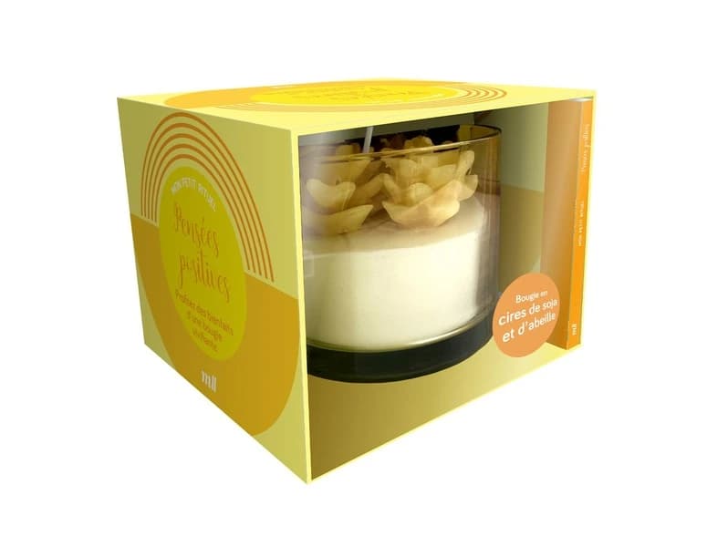 Mon petit rituel pensées positives : chaleur et enthousiasme ; Coffret bougie