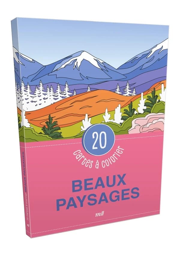 Paysages apaisants : 20 cartes postales à colorier