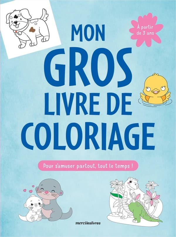 Mon gros livre de coloriages : partout tout le temps : [Album à colorier]