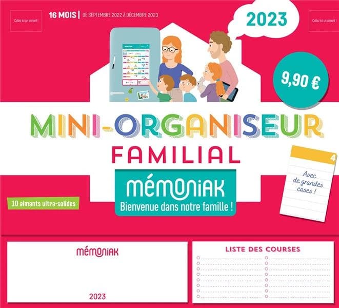 Mémoniak : mini-organiseur familial : de septembre 2022 à décembre 2023