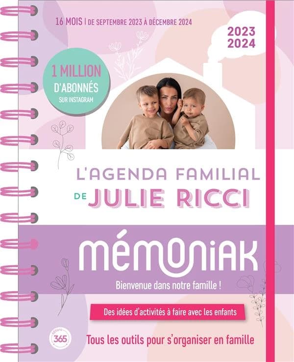 Mémoniak : l'agenda familial mensuel de Julie Ricci : de septembre à décembre (édition 2023