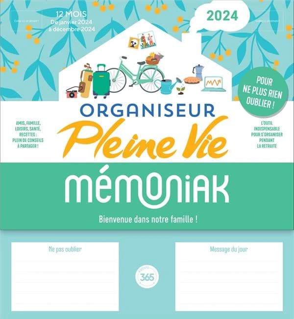 Mémoniak : organiseur pleine vie : de janvier à décembre (édition 2024)