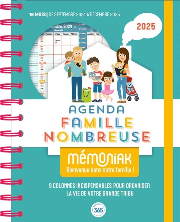 Mémoniak : Agenda famille nombreuse : De septembre à décembre (édition 2025)