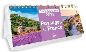 Semainier 3 en 1 : Paysages de France (édition 2025)
