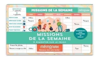 Mémoniak : Missions de la semaine à aimanter sur le frigo