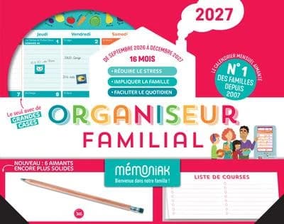 Mémoniak : Organiseur familial : De septembre à décembre (édition 2026