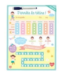 J'arrête la tétine ! : Avec un feutre effaçable
