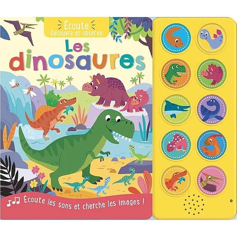 Les dinosaures : écoute les sons et cherche les images !