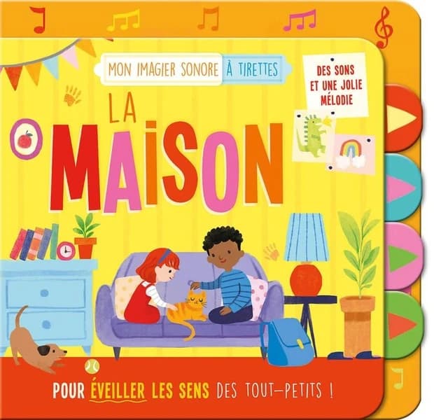 Mon livre sonore : mon imagier sonore à tirettes : la maison
