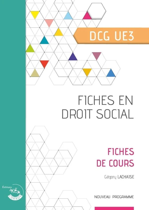 Droit social : diplôme de comptabilité et de gestion, UE 3 : fiches (Éd. 2025-2026) Grégory Lachaise,...