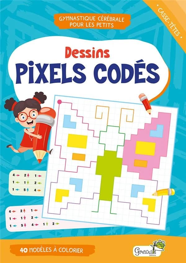Gymnastique cérébrale pour les petits : Dessins pixels codés