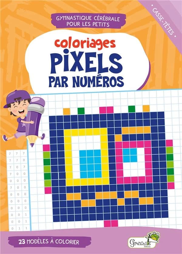 Gymnastique cérébrale pour les petits : Coloriages pixels par numéros