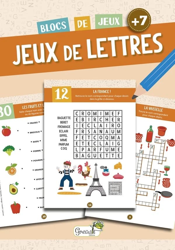 Blocs de jeux : Jeux de lettres