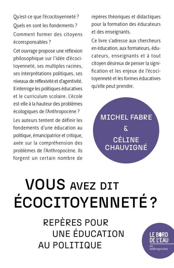Vous avez dit écocitoyenneté ? : Repères pour une éducation au politique