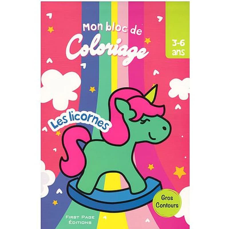 LES LICORNES MON BLOC COLORIAGE