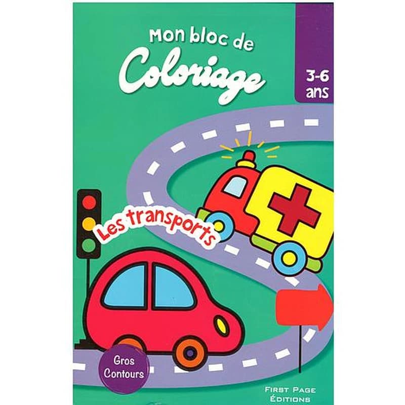 LES TRANSPORTS MON BLOC COLORIAGE