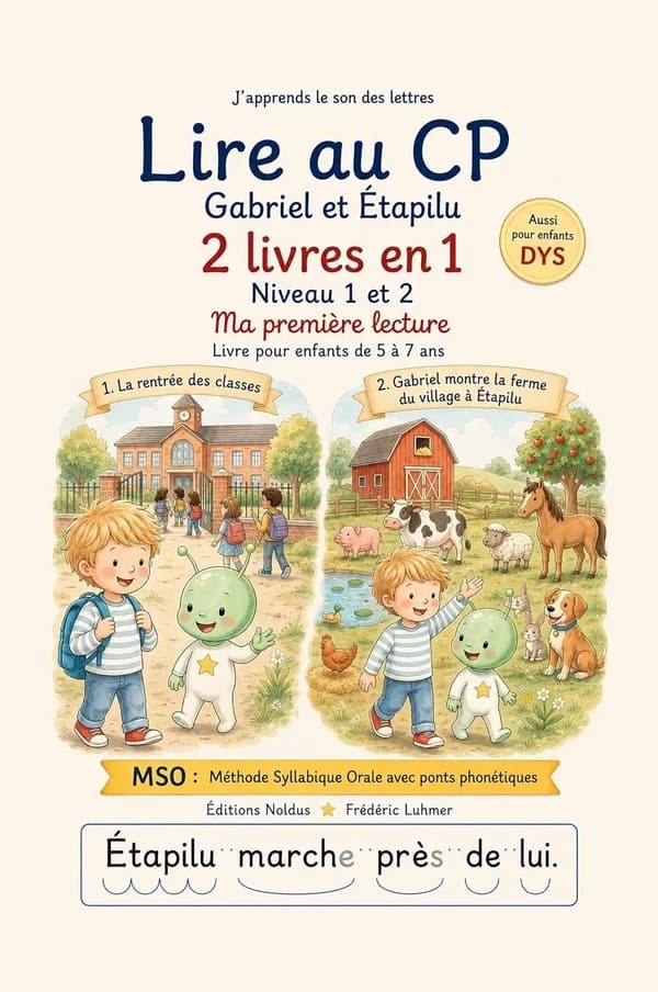 M.S.O. Méthode Syllabique Orale ; Ponts phonétiques : Étapilu, le livre pour apprendre à lire le son des lettres Tome 3 : La rentrée des classes et la ferme au village