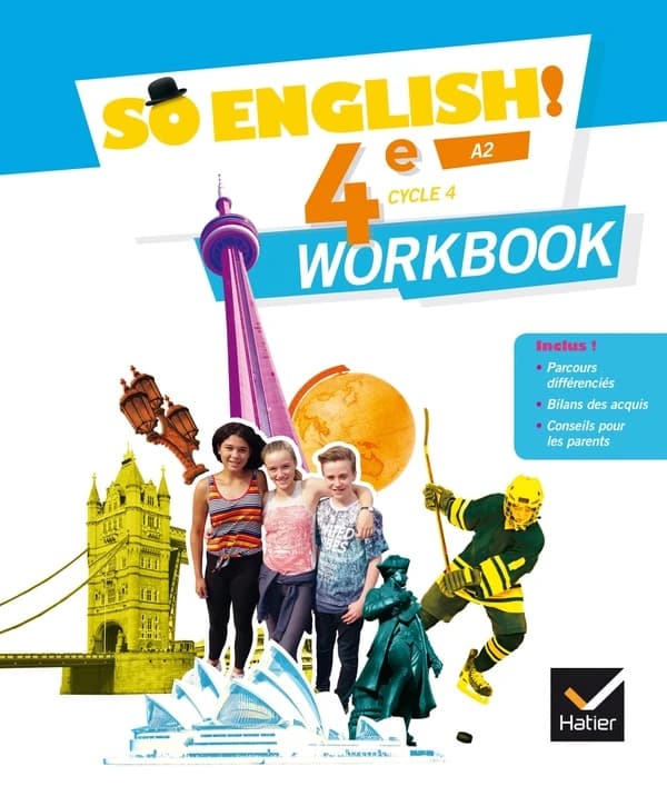 Anglais 4e Cycle 4 A2 So English! : Workbook